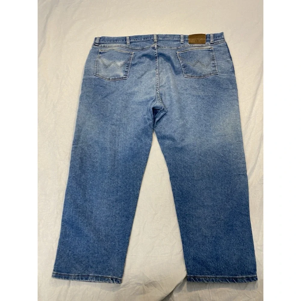 Wrangler Rugged Wear Jeans Mens 50x28 Blue Straight Leg Workwear Denim Big &Tall